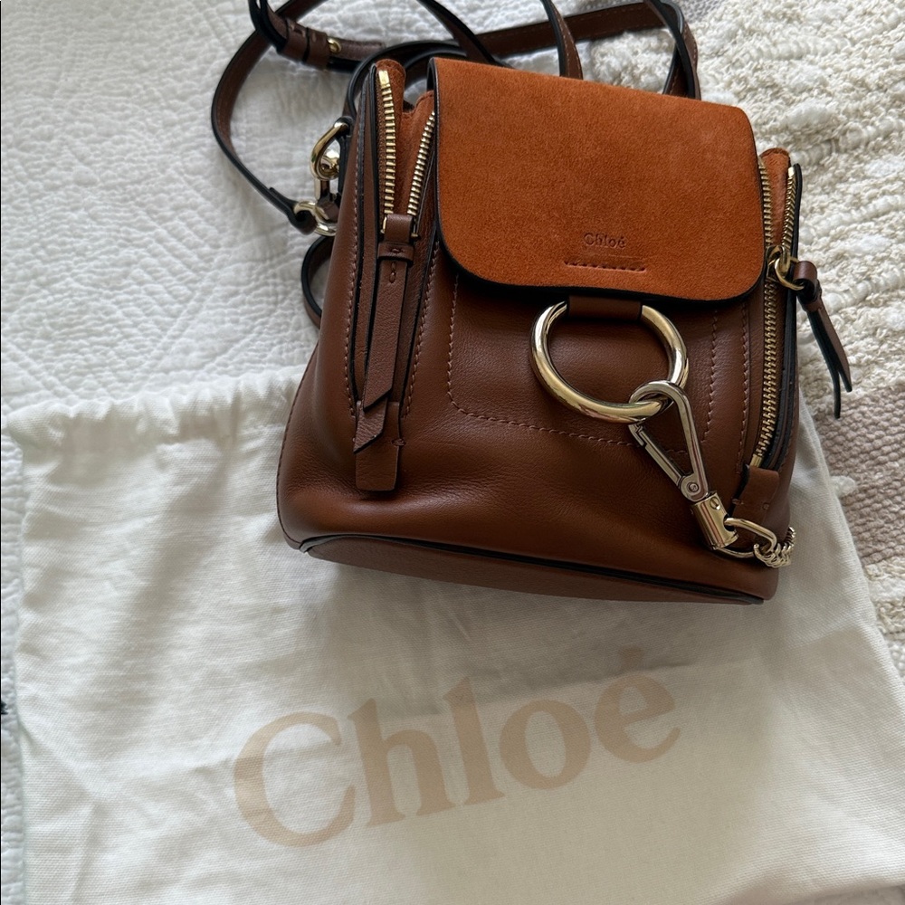 Chloe Tan Leather Backpack
